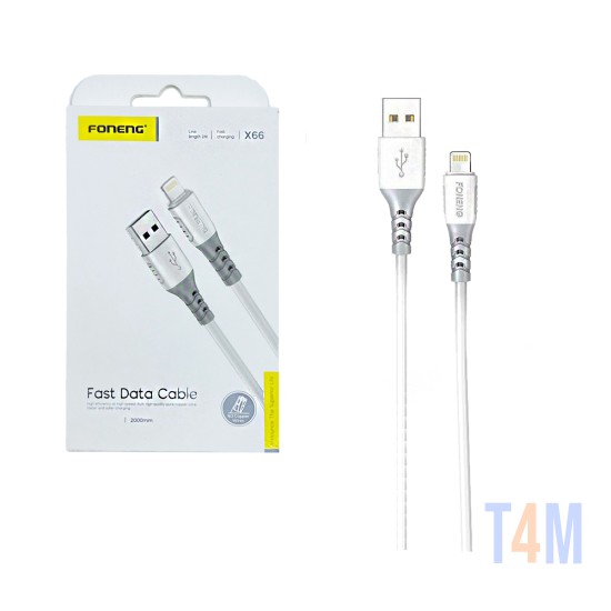 Foneng Cable X66 Lightning 20W 2.4A 2M White